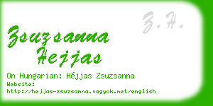 zsuzsanna hejjas business card